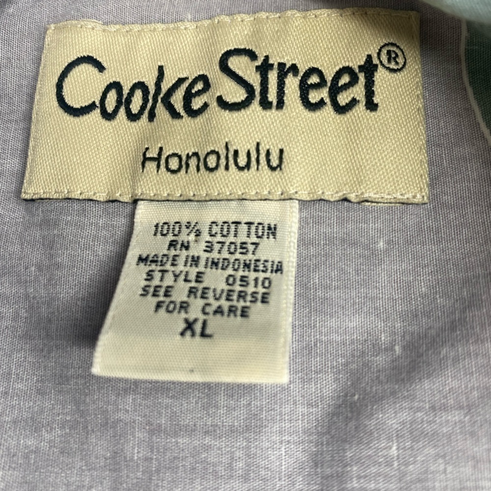Cooke Street Reverse Fade Gray Hawaiian Button Up Shirt XL - Picture 7 of 7